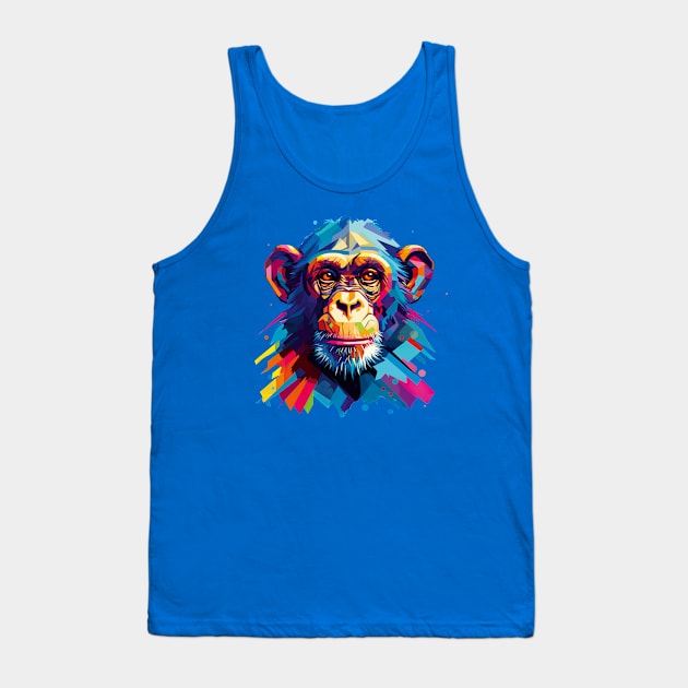 Chimpanzee in Bright Colours Tank Top by Geminiartstudio